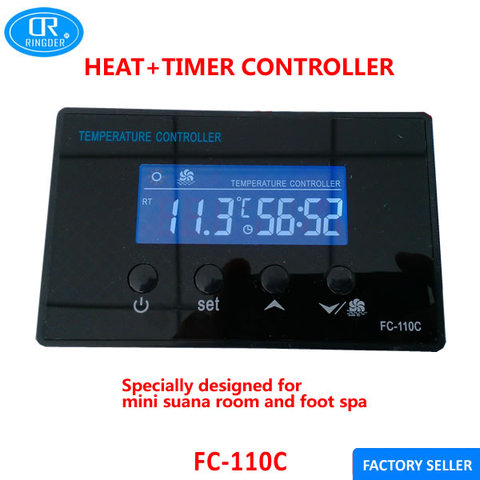 RINGDER FC-110C 230V10A LCD Mini Sauna Room Foot Spa Digital Temperature Controller With Countdown Timer Regulator Thermostat ► Photo 1/1