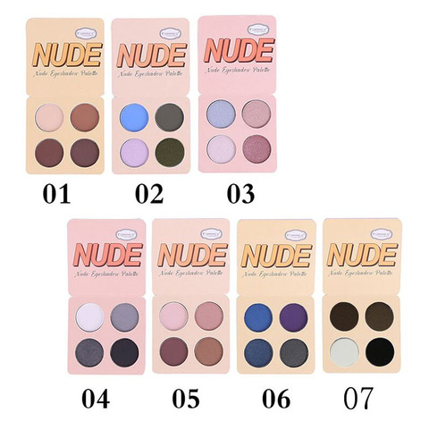 Makeup Matte Eye Shadow Palette 4 Color The Nude Balm Minerals Powder Pigments Cosmetics Glitter Eyeshadow Make Up Palette ► Photo 1/4