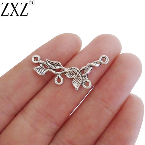 ZXZ 30pcs Tree Leaf Branch Chandelier Connector Charms for Necklace Jewelry Making Findings ► Photo 1/4