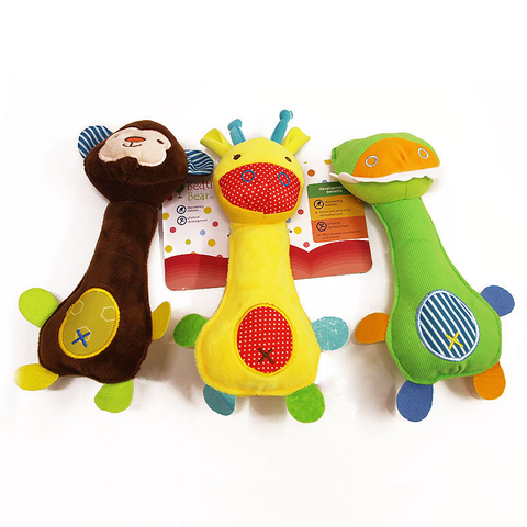 New Party gifts Dog Toys Pet Puppy Chew Squeaker Squeaky Plush Sound Cartoon dinosaur/Deer/Monkey Toys small pet gift ► Photo 1/5