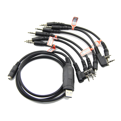 6 IN 1 USB Programming Cable for HYT Walkie Talkie BaoFeng UV-5R Two Way Radio  6in1 Cable ► Photo 1/6