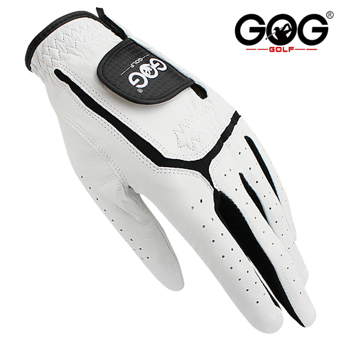 GOG Golf gloves Genuine sheepskin leather for men left hand white Breathable gloves for golfer Free shipping 1 pcs new dropship ► Photo 1/6