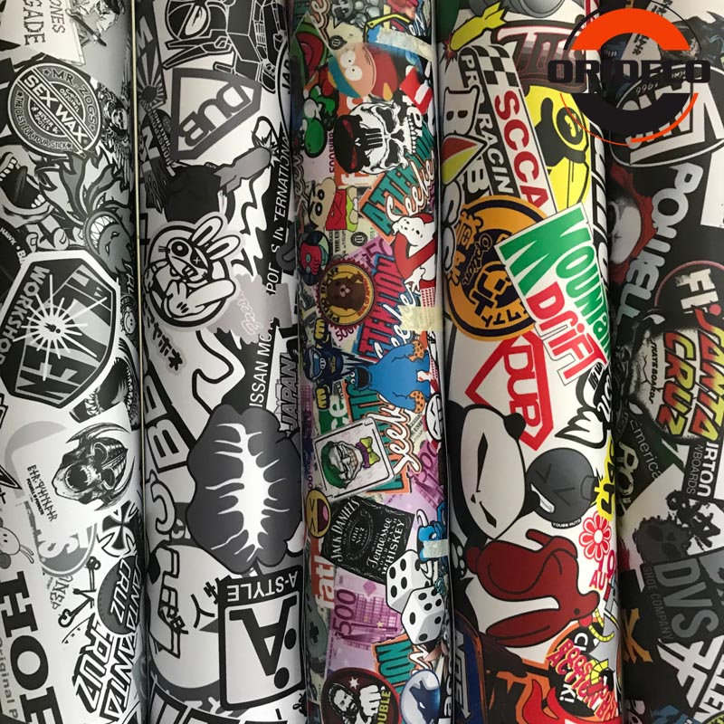 10/20/30/40/50X152CM JDM Graffiti Stickerbomb Vinyl Wrap Car
