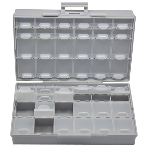 AideTek enclosure SMD SMT capacitor BOX organizer surface mount Electronics Storage Cases &Organizers plasitc toolbox BOXALL48 ► Photo 1/6