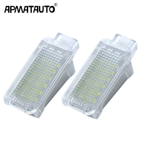 2pcs White LED Courtesy Glove Box Under Door Foot Light for VW Touareg Tiguan Eos Passat SKODA SUPERB 2016 - 3V ► Photo 1/6