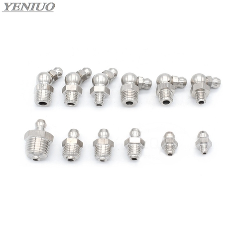 stainless steel Grease nipple Oil mouth Grease nipple Butter gun fittings M6 M8 M10 M12 1/8