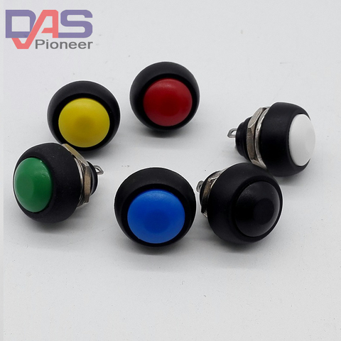  PBS-33B 5PCS/LOT 6Color Reset Switch  12mm Waterproof Momentary Push Button Switch 3A 125V / 1A 250V ► Photo 1/1