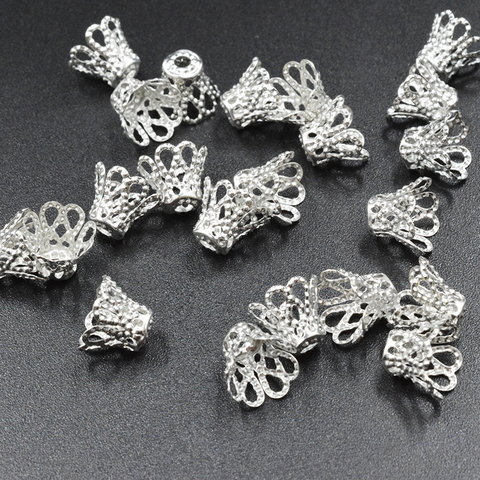 FLTMRH 50pcs 5*7mm Trumpet Flower Bead Caps End Caps Fitting Jewe lry Making Accessories Handmade Necklace & Bracelet Findings ► Photo 1/4