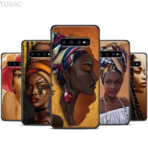 Buy Online Colorful Art African Girl Black Tpu Case For Samsung Galaxy S Ultra 5g S10 S10e S8 S9 Plus A50 A51 1 Note 8 9 10 Soft Cover Alitools