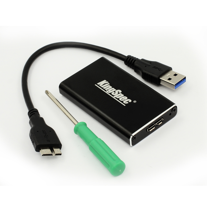 New Black mSATA to USB 3.0 External Enclosure Converter Adapter SSD Case Box 