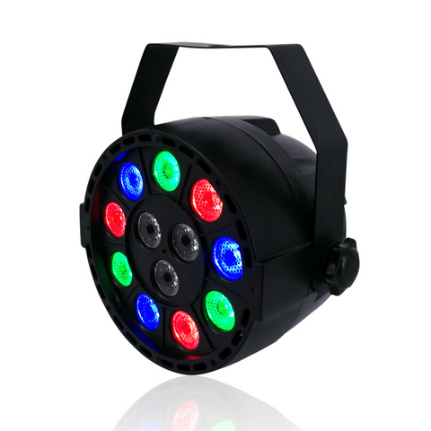 LED Flat Par 12x3W RGBW Lighting Professional LED Stage Lights Effect DMX512 Equipments Controller Master-Slave  DJ Disco Party ► Photo 1/6