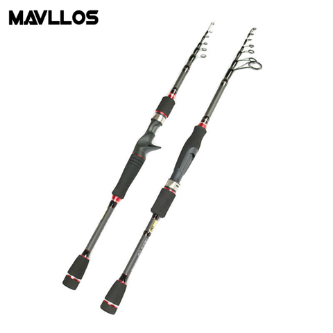 Mavllos Hard Pole Telescopic Fishing Rod 2.1M 2.4M 2.7M Lure Weight 3/8-4/3oz Ultralight Carbon Fast Saltwater Spinning Rod ► Photo 1/6