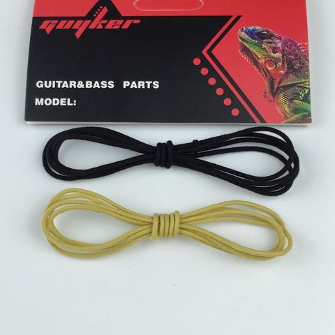 Vintage Style tinned Cloth Push Back Guitar Wire $1 per meter - BLACK/Yellow ► Photo 1/2