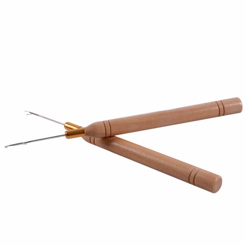 (2 Pieces/Lot ) Plastic Handle Hook Needle / Micro Rings Needle /Hair Tools for Micro Rings Hair Extensions ► Photo 1/5