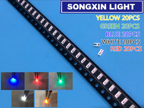 100pcs/lot 5 Colors 3014 SMD Led Super Bright Red/Green/Blue/Yellow/White Water Clear LED Light Diode ► Photo 1/6