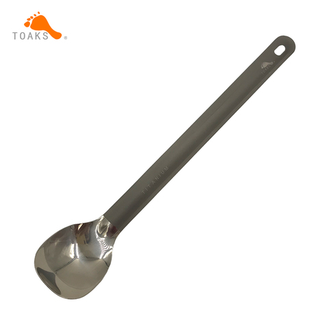 TOAKS Titanium Spoon Outdoor Camping Tableware Long-handled Spoon Spork 215mm Length ► Photo 1/6