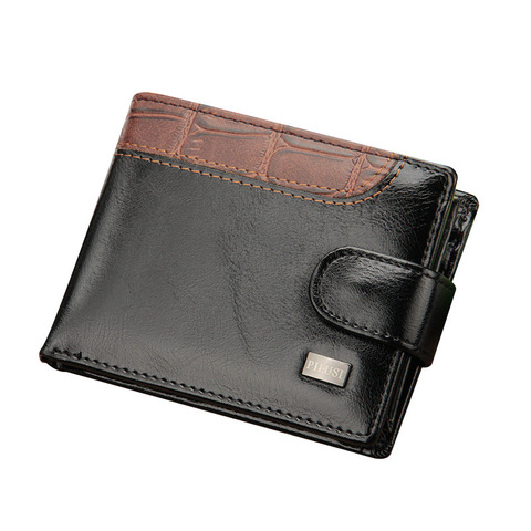 2022 New Men Wallets Patchwork Leather Short Male Purse With Coin Pocket Card Holder Brand Trifold Wallet Men Clutch Money Bag ► Photo 1/6