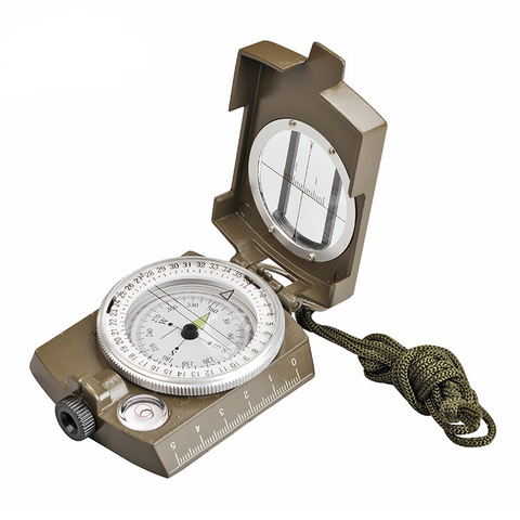 New Professional Military Army Metal Sighting Waterproof Compass Outdoor Gadgets Sport Clinometer Camping Hiking Climbing ► Photo 1/6