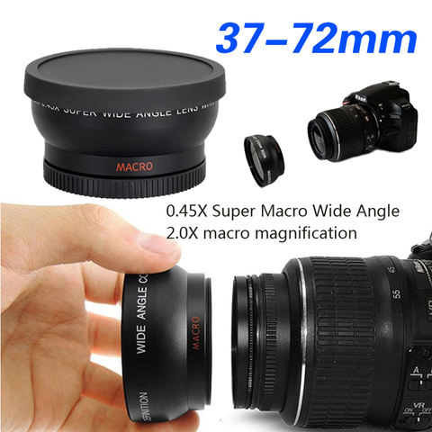 37MM43 46 49 52 55 58 67 72mm 0.45X Super Macro Wide Angle Fisheye Macro photography Lens for Canon NIKON Sony PENTAX DSLR DV ► Photo 1/6