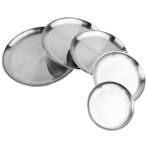 Camping 16-28cm Dia Stainless Steel Tableware Dinner Plate Food Container Thanksgiving Day ► Photo 1/6