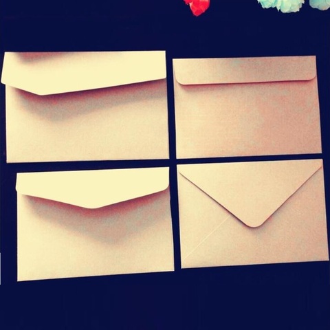 10pcs/lot Blank Kraft paper envelope for Wedding Party Messaage Card postcard bag cards Retro red envelopes ► Photo 1/6