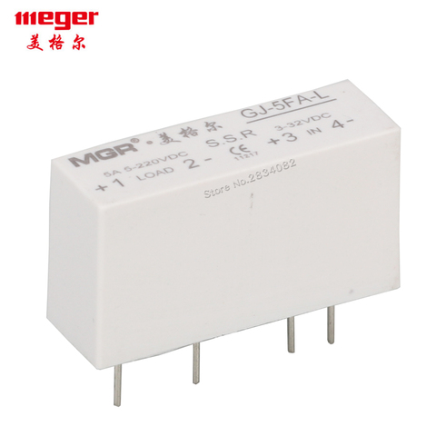 MGR GJ-5FA-L DC-DC Contact Pin PCB SSR Input 3-32VDC Output 5-220V DC 5A Solid State Relay ► Photo 1/5