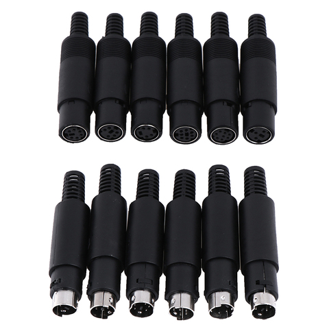 1PC Mini DIN Plug Socket Connector 3/4/5/6/7/8 PIN Chassis Cable Mount Male Female 3-8Pin ► Photo 1/6