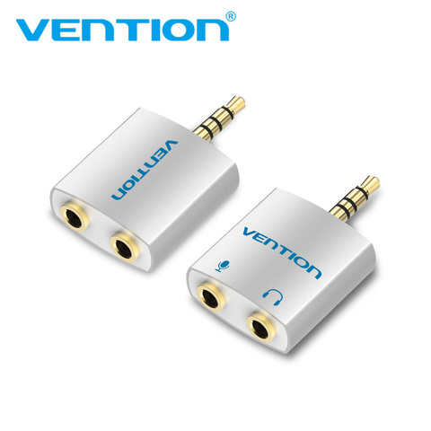 Vention 3.5mm Earphone Audio Splitter Connecter Adapter with mic 1 Male to 2 Female Audio Adapter For Headphone PC Mobile Phone ► Photo 1/6