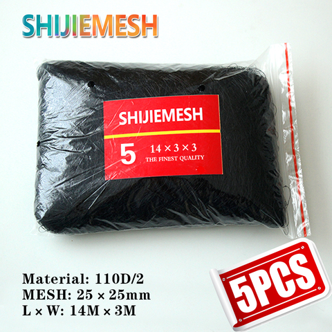 High Quality 14M x 3M 25mm Mesh Bat Trap Pest Contral Polyester 110D/2 Knot Anti Bird Mist Net 5pcs ► Photo 1/6