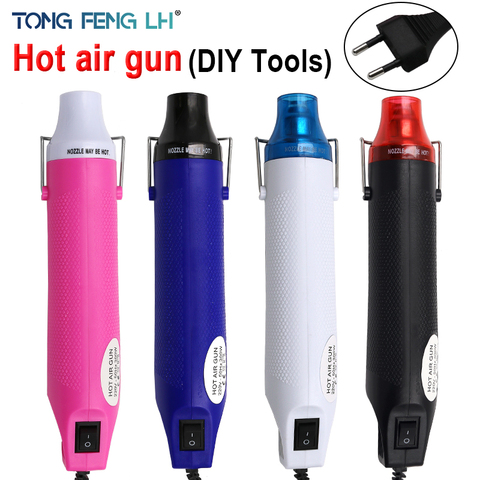 220V DIY Using Heat Gun Electric Power tool hot air 300W temperature Gun with supporting seat Shrink Plastic DIY tool color ► Photo 1/6