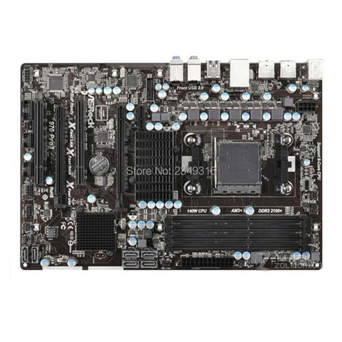 For ASRock 970 Pro3 R2.0 Original Used Desktop for AMD 970 Motherboard Socket AM3 AM3+ DDR3 SATA3 USB3.0 ► Photo 1/1