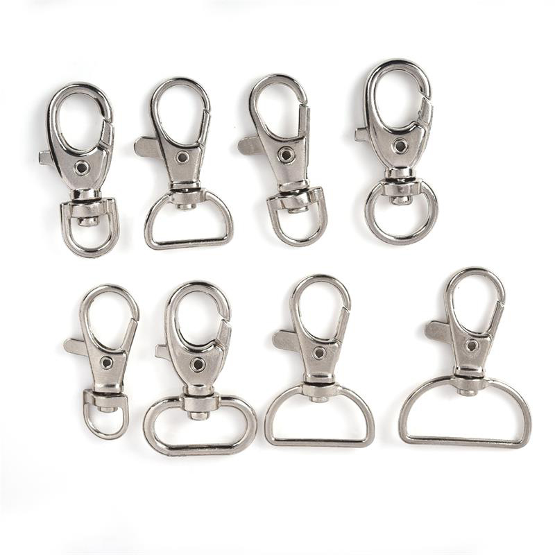 20Pcs D Ring Lobster Clasp Luggage Bag Buckle Snap Swivel Trigger Hook 