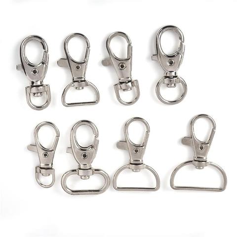 10pcs/Lot D Ring Swivel Lobster Clasp Keychain Alloy Metal Clasps Hooks Handbag Straps Accessories DIY Jewelry Making ► Photo 1/6
