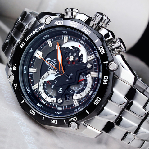 CAINO Men Fashion Business Quartz Wrist Watch Luxury Top Brand Full Steel Strap Waterproof Sports Watches Male Relogio Masculino ► Photo 1/6