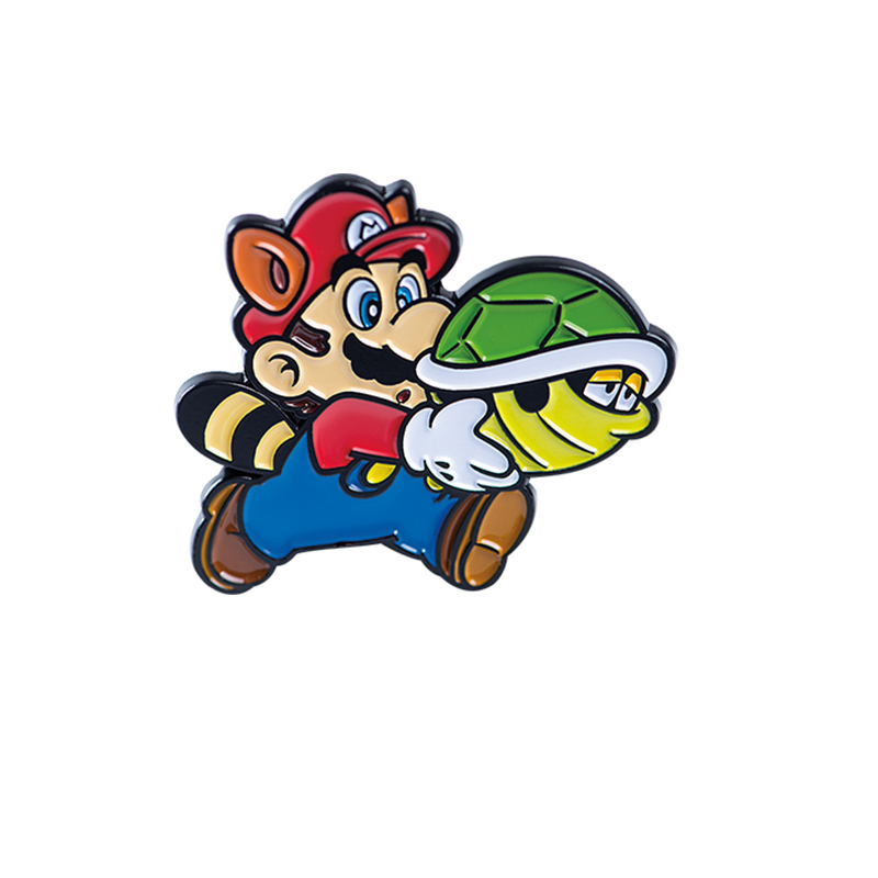 Mario Pin Super Mario Green Shell Pin Gaming Gamer Gift Pin Retro Metal Brooch 