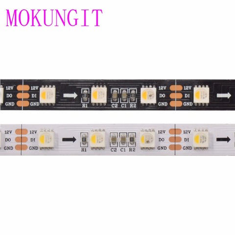 Mokungit 5M DC12V SK6812 RGBW RGBWW 60 LEDs/m 5050 SMD Flexible LED Light Strip IP20 IP65 IP67 White/Black PCB ► Photo 1/6