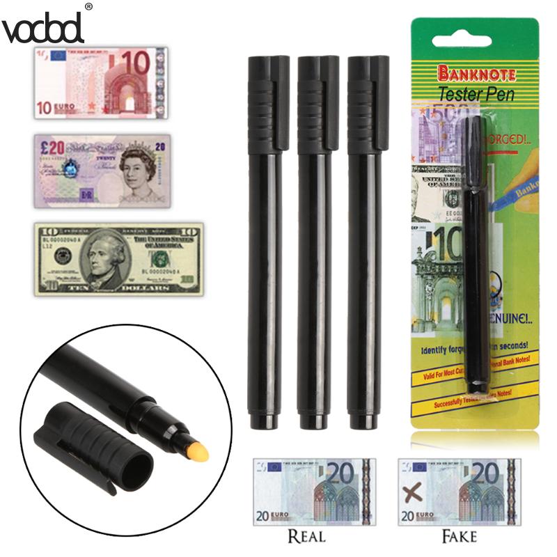 1Pcs Money Tester Pens Counterfeit Forged Fake Detector Marker Bank Note Checker 