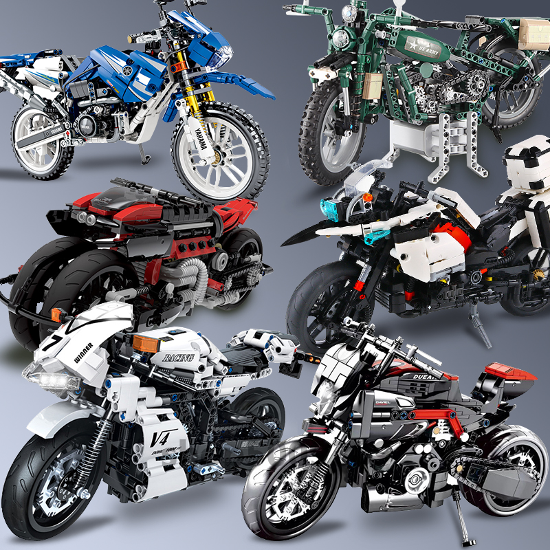 Details about   Speed Technic Motorcycle Bike City Racing Motorbike Building Blocks Bricks Toys 