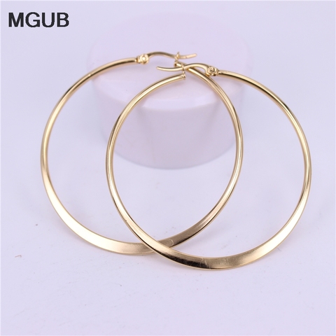 MGUB 15mm 20mm 30mm 40mm 50mm 60mm 70mm stainless steel simple Lightweight Comfortable Popular female earrings LH526 ► Photo 1/6