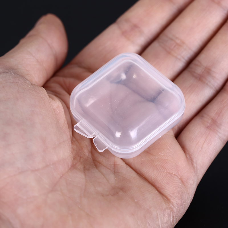5Pcs Mini Plastic Clear Plastic Small Box Jewelry Earplug Container Storage 