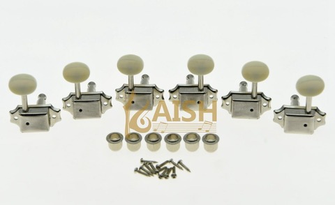 KAISH Nickel w/ Ivory Button 3L3R Vintage LP Guitar Tuners Tuning Keys Fits for LP ► Photo 1/4