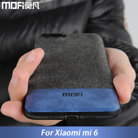 For Xiaomi mi6 case cover mi 6 back cover silicone edge men business fabric shockproof case coque MOFi original mi 6 case ► Photo 1/6
