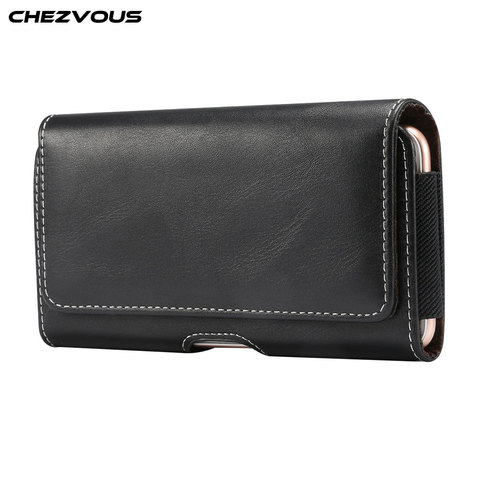 Universal Smartphone Case Belt Clip Mobile Phone Bag Holster Leather Case For Samsung s10 s9 s8 plus s7 s6edge s6 s5 J4 J5 A5 A8 ► Photo 1/6