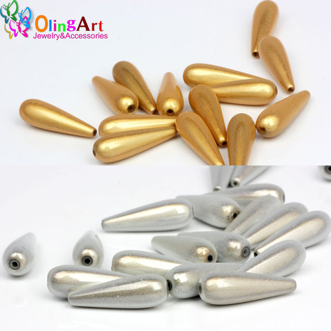 OlingArt 30mm 12pcs/lot Gold silver color 3D Illusion Miracle Acrylic Spacer bead bubblegum Fantasy DIY Bracelet  jewelry making ► Photo 1/4