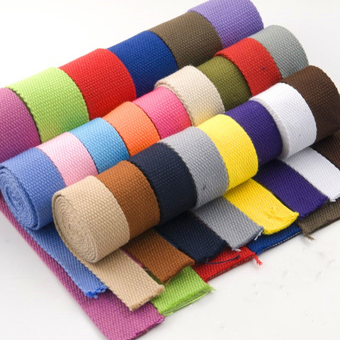 20MM 5 Yards/lot Colorful Cotton Canvas Webbing/Bias/Ribbon Bag Belt Strap Garments Diy Crafts Accessories ► Photo 1/6