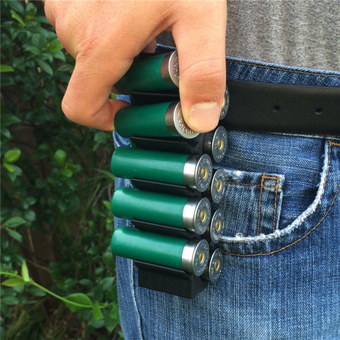 12 Gauge Shotshell Ammo Carrier 10 Rounds with Clips to belt or Pants Tactical Shooting Hunting 12GA Shotgun Shells Holder ► Photo 1/6