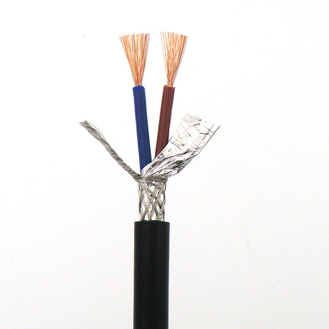 Shielded Wire Sheath Cable 2, 3, 4 Core 0.5mm² with Pure Oxygen Free Copper Double Shield Signal Control Wire RVVP ► Photo 1/6