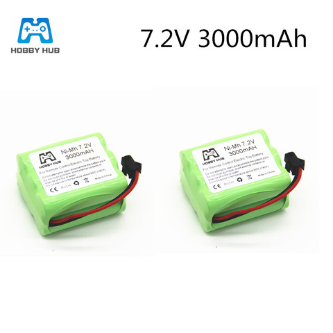NI-MH 3000mAH 7.2v AA rechargeable battery for rc car  Telerobot boat Tank toy tools model  7.2 v 3000 mAH Electric toys nimh ► Photo 1/5