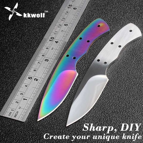 XITUO diy Sharp Fixed blade Knife Blank 440c EDC Hunting Knife camping knifeblade billet pocket White stainless steel Self-defen ► Photo 1/6