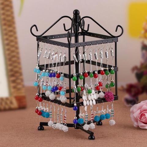 Free shipping 96 Holes Earrings Stud Necklace Jewelry Display Jewllery organization Multifunctional Metal Display Stand Holder ► Photo 1/6